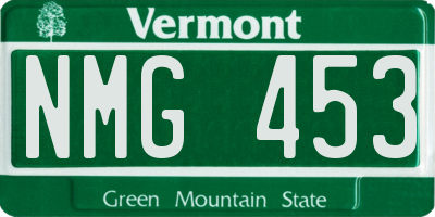 VT license plate NMG453