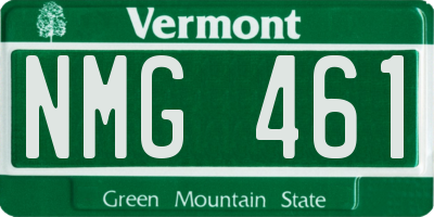 VT license plate NMG461