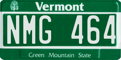 VT license plate NMG464