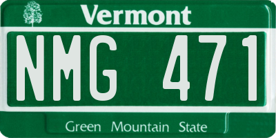 VT license plate NMG471