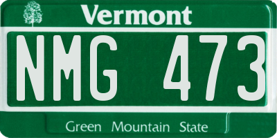 VT license plate NMG473
