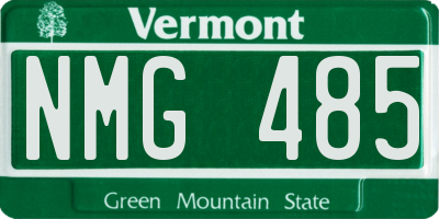VT license plate NMG485