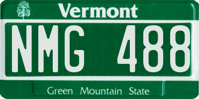 VT license plate NMG488