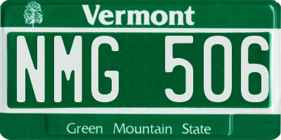 VT license plate NMG506