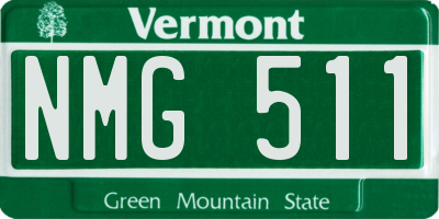 VT license plate NMG511