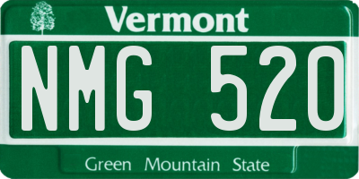 VT license plate NMG520