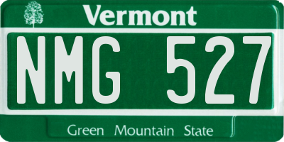 VT license plate NMG527