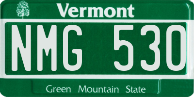 VT license plate NMG530