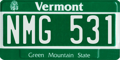 VT license plate NMG531