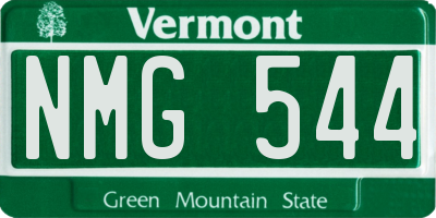 VT license plate NMG544