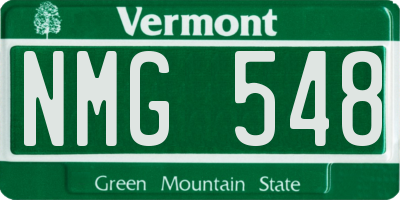 VT license plate NMG548