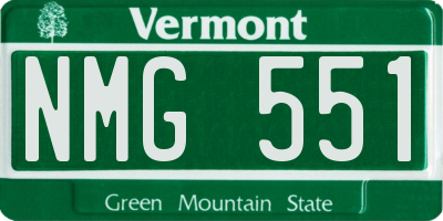 VT license plate NMG551