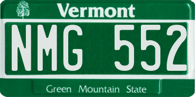 VT license plate NMG552