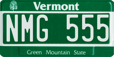 VT license plate NMG555