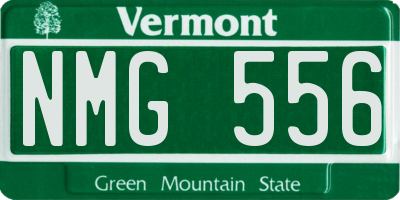 VT license plate NMG556