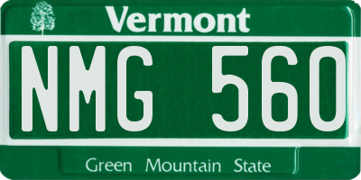 VT license plate NMG560