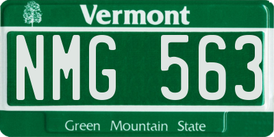 VT license plate NMG563