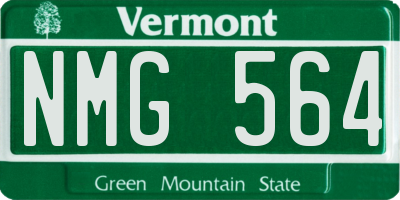 VT license plate NMG564