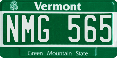 VT license plate NMG565
