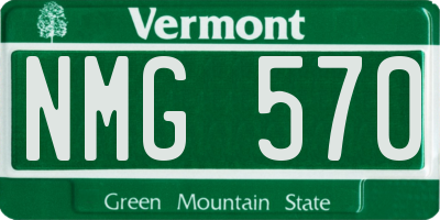 VT license plate NMG570