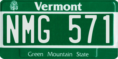 VT license plate NMG571