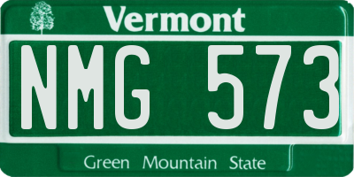 VT license plate NMG573