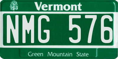 VT license plate NMG576