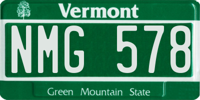 VT license plate NMG578