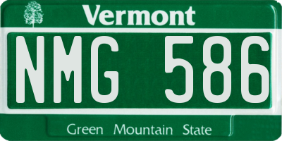 VT license plate NMG586
