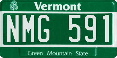 VT license plate NMG591