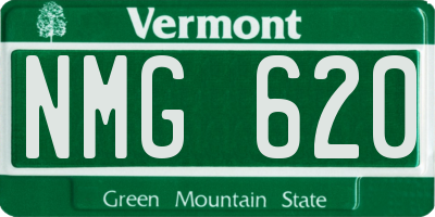 VT license plate NMG620