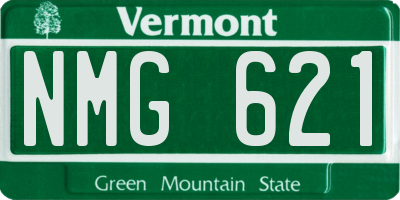 VT license plate NMG621