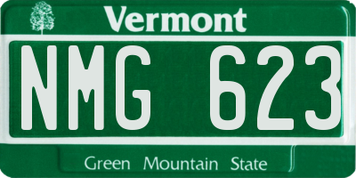 VT license plate NMG623