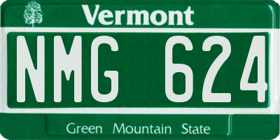 VT license plate NMG624