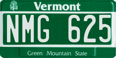 VT license plate NMG625