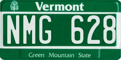 VT license plate NMG628