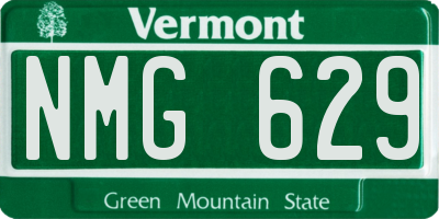 VT license plate NMG629