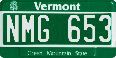 VT license plate NMG653