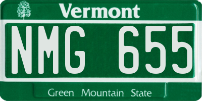 VT license plate NMG655