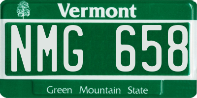 VT license plate NMG658