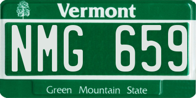 VT license plate NMG659