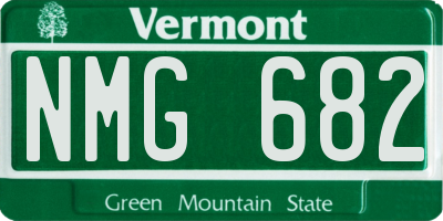 VT license plate NMG682