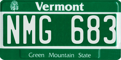 VT license plate NMG683