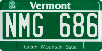 VT license plate NMG686