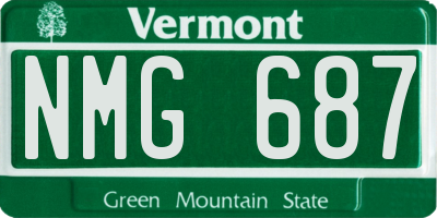 VT license plate NMG687
