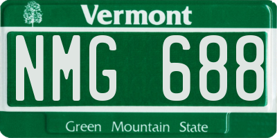 VT license plate NMG688