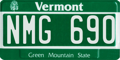 VT license plate NMG690
