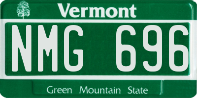 VT license plate NMG696