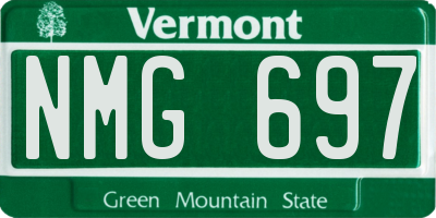 VT license plate NMG697