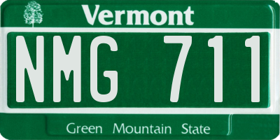 VT license plate NMG711